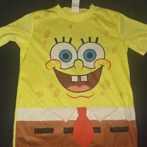 SpongeBob SquarePants Yellow Halloween Graphic T-Shirt